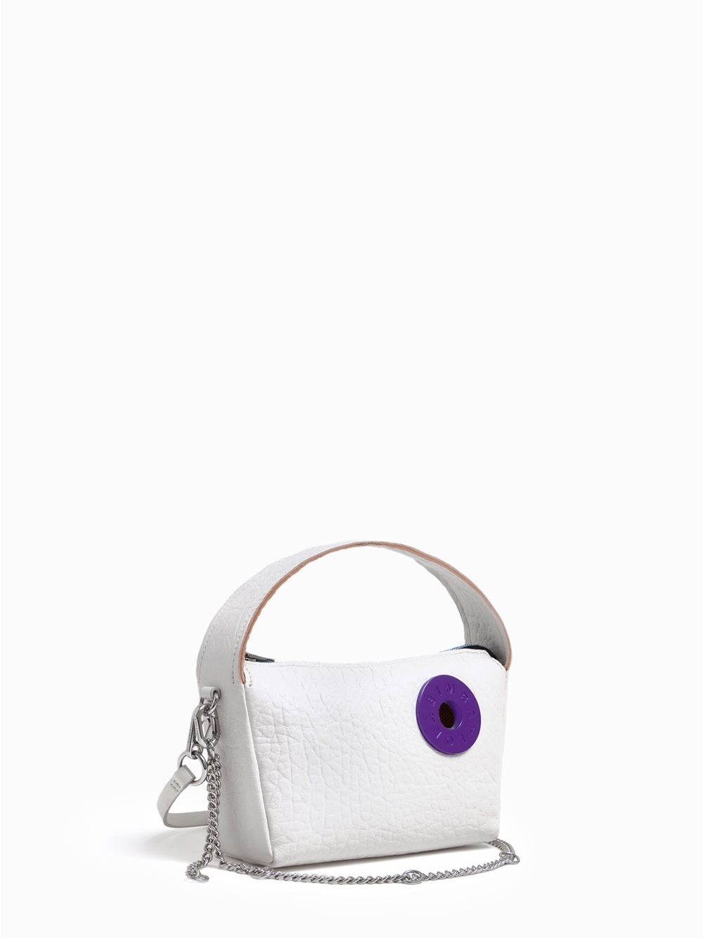 Bimba y Lola White Leather Mini Bag